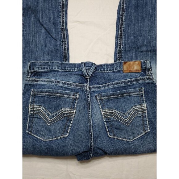 Harley Davidson Men's Jeans Medium Wash Straight Leg Boot Cut Biker Size 38x31 - Picture 11 of 13